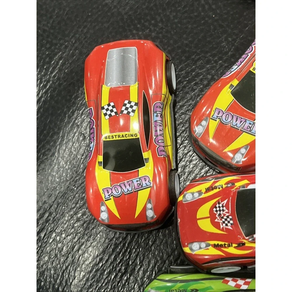 Pull Back Cars Lot of 23 Racing Toy Vehicles Plastic Rubber Wheels Multicolor